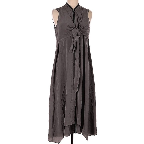 Allsaints Jadah 100% Silk Midi Dress - Picture 4 of 5